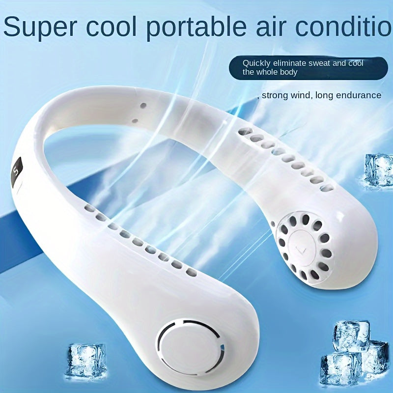 Portable Neck Fan – USB Rechargeable & Adjustable