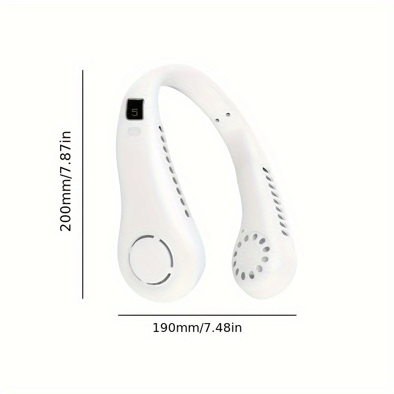 Portable Neck Fan – USB Rechargeable & Adjustable