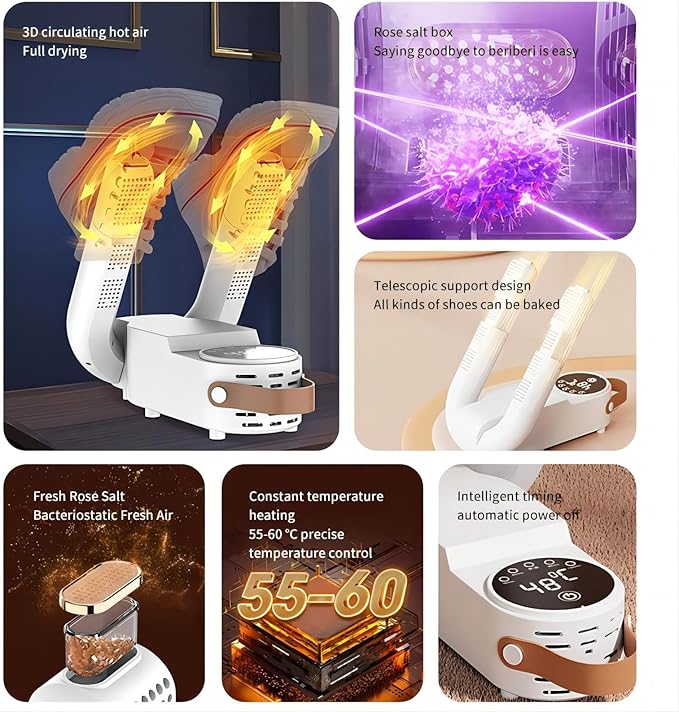 Boot & Shoe Dryer – Telescopic Warmer with Smart Timer & Deodorizer