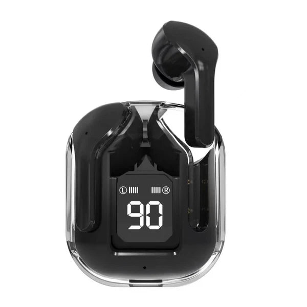 T6 Wireless Earbuds, Bluetooth Headphones with ENC Noise Canceling Translucent Earphones, HiFi Dual Stereo Microphone Mini in-Ear Earbuds with Charging Case and LED Digital Display