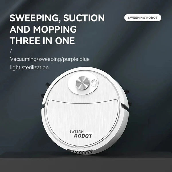 Robot Vacuum Cleaner – 3-in-1 Mini Sweeping & Mopping Machine with Strong Suction