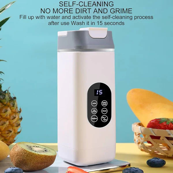 Mini Portable Blender – USB-C Rechargeable, Self-Cleaning Protein Shaker & BPA-Free Travel Juicer for Home, Office & Gym, 400 ml