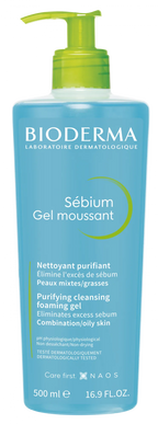 Bioderma - Face Cleanser - Sébium - Makeup Removing Cleanser - Skin Purifying - Face Wash for Combination to Oily Skin