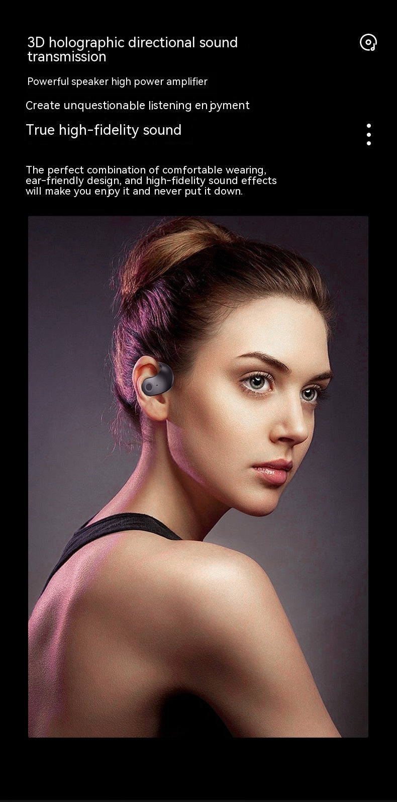 Small Coconut Ball Bluetooth Headset Non-in-ear Sports Headset