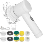 Electric Spin Scrubber with 5 Replaceable Brush Heads and Adjustable Speeds Rechargeable Electric Cleaning Brush for Kitchen, Bathroom, Sink, Floor, and Bathtub