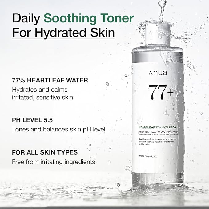 HEARTLEAF 77% SOOTHING TONER 250ml