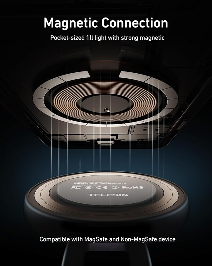 TELESIN - Magnetic Selfie Ring Light