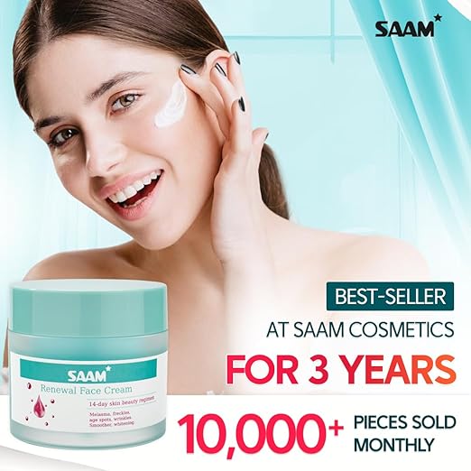 SAAM Renewal Face Cream | Melasma, Freckles, Age Spots & Dark Spots | With Alpha Arbutin and Kojic Acid