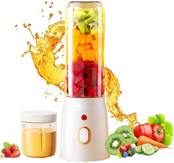 Portable Blender, Personal Blender with 10 Blades, Cordless Mini Blender for Travel, Sports and Home, 500ml