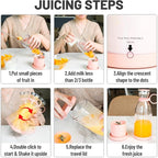 380ml Portable Electric Fresh Juice Blender Cup Built-in Battery Wireless Charging Outdoor Mini Fresh Fruit Juicing Machine