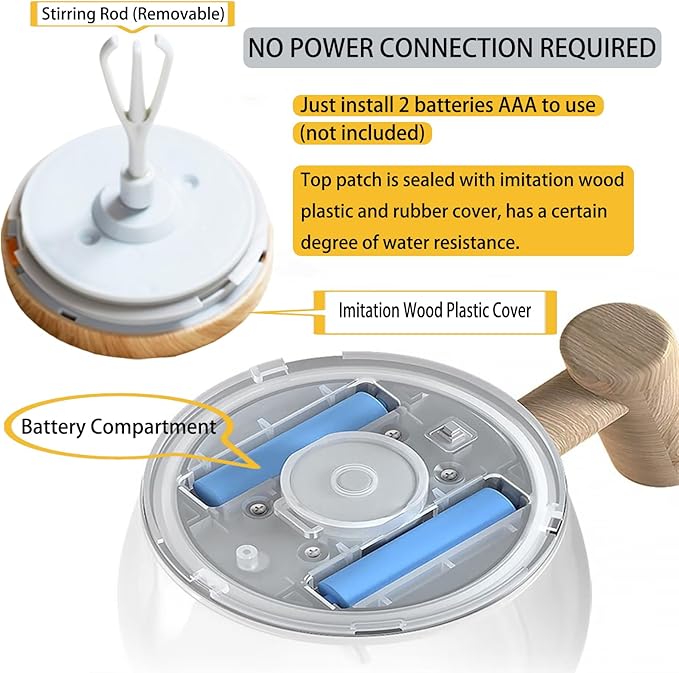 Electric Mixing Kettle & Self-Stirring Coffee Mug – Borosilicate Glass with 55° Constant Temperature Coaster, 400ml