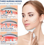 Heated Neck & Face Massager with 7 Light Modes for Anti-Aging, Skin Firming & Neck Lifting