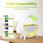 Lamp with Charging Function, Crystal Table Lamp, Intelligent LED Table Lamp, Bedside Lamp Touch Dimmable, Bedside Lamp with Wireless Charger, Intelligent Light Alarm Clock, Radio