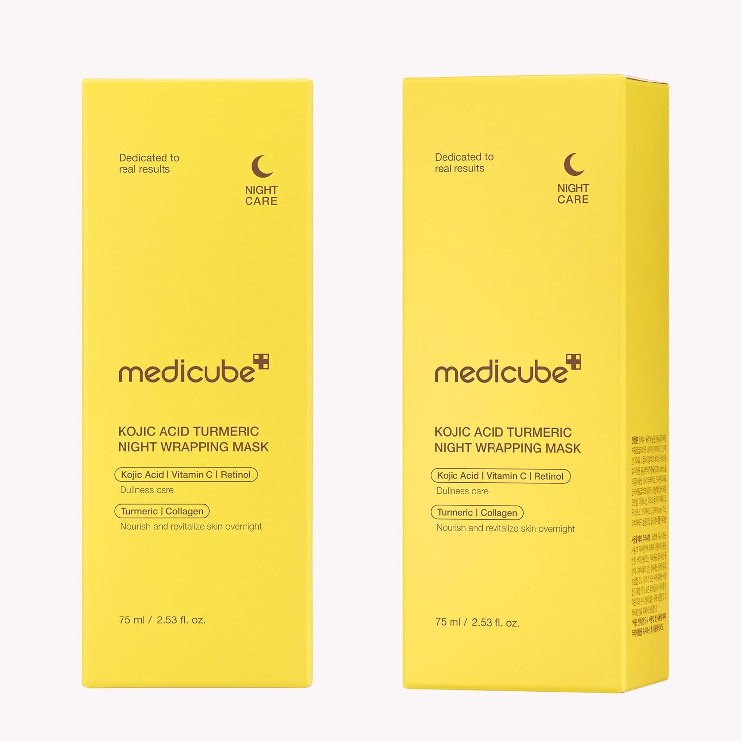 medicube Turmeric Overnight Wrapping Peel Off Mask - Nourishes dull, uneven skin with hydrolyzed collagen for glowing skin and improved elasticity. Korean skincare