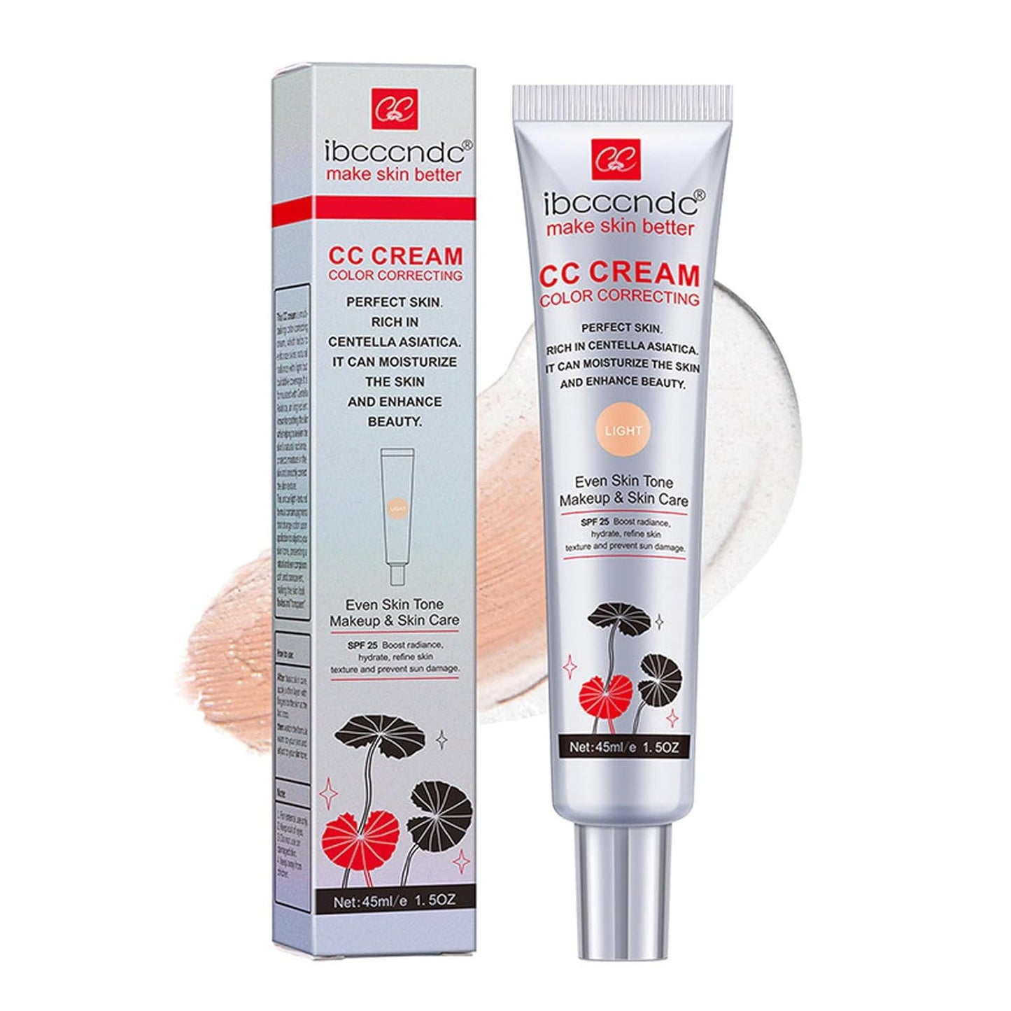 Ibcccndc CC Foundation, Moisturizing Waterproof CC Cream, Long Lasting, Anti Sweat