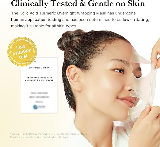 medicube Turmeric Overnight Wrapping Peel Off Mask - Nourishes dull, uneven skin with hydrolyzed collagen for glowing skin and improved elasticity. Korean skincare