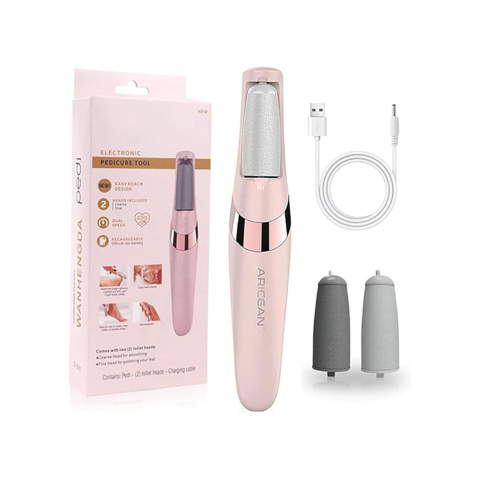 Electric Callus Remover – Rechargeable Waterproof Foot File & Pedicure Kit