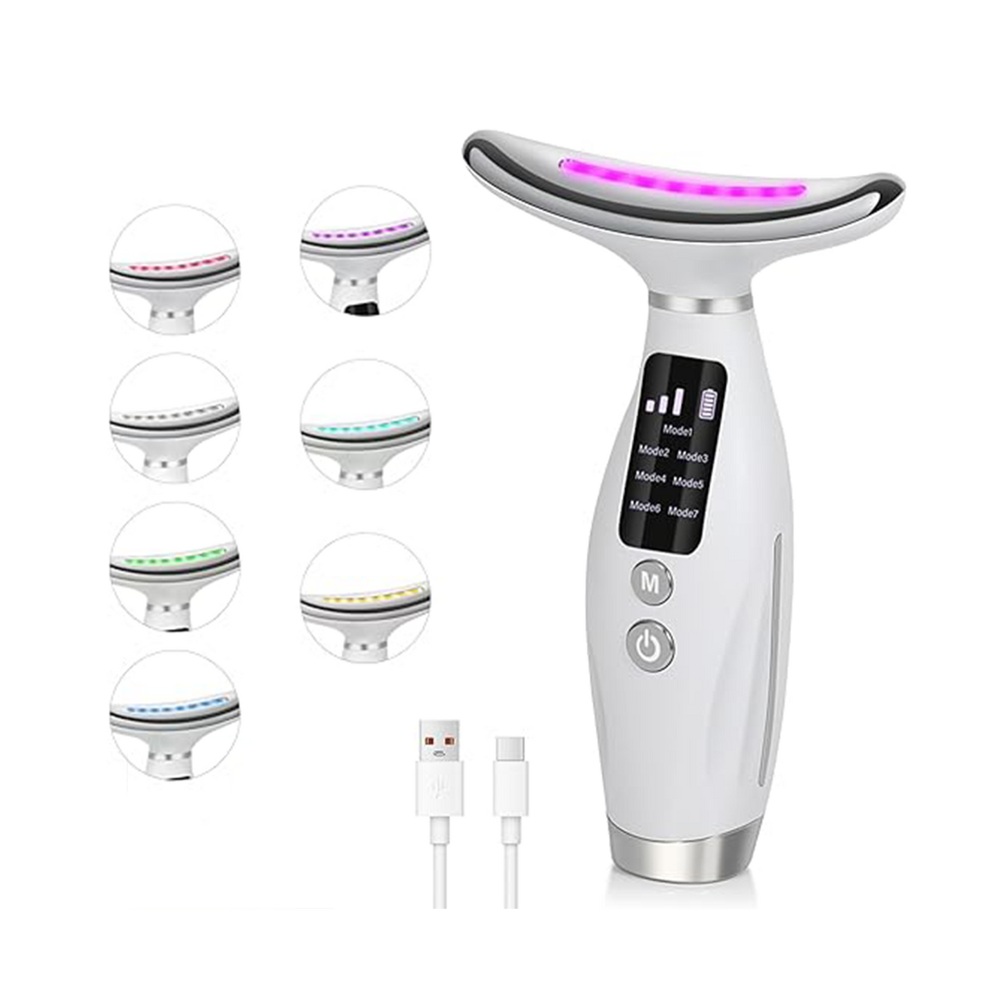 Heated Neck & Face Massager – 7 Light Modes for Anti-Aging & Firming