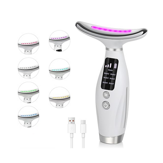 Heated Neck & Face Massager – 7 Light Modes for Anti-Aging & Firming