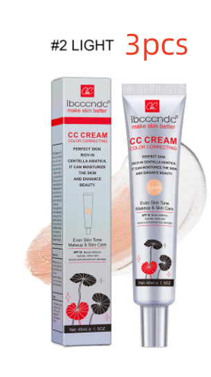 Ibcccndc CC Foundation, Moisturizing Waterproof CC Cream, Long Lasting, Anti Sweat