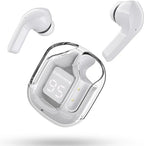 T6 Wireless Earbuds, Bluetooth Headphones with ENC Noise Canceling Translucent Earphones, HiFi Dual Stereo Microphone Mini in-Ear Earbuds with Charging Case and LED Digital Display
