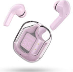 T6 Wireless Earbuds, Bluetooth Headphones with ENC Noise Canceling Translucent Earphones, HiFi Dual Stereo Microphone Mini in-Ear Earbuds with Charging Case and LED Digital Display