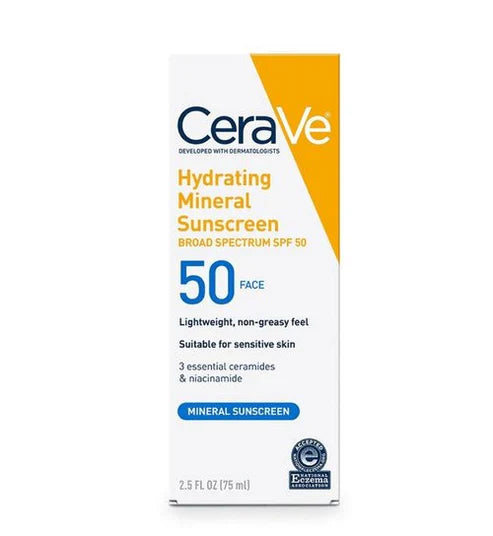 CeraVe "Skin Renewing Retinol Serum" and "Hydrating Mineral Sunscreen Broad Spectrum SPF 50" COMBO