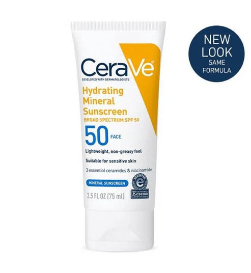 CeraVe "Skin Renewing Retinol Serum" and "Hydrating Mineral Sunscreen Broad Spectrum SPF 50" COMBO